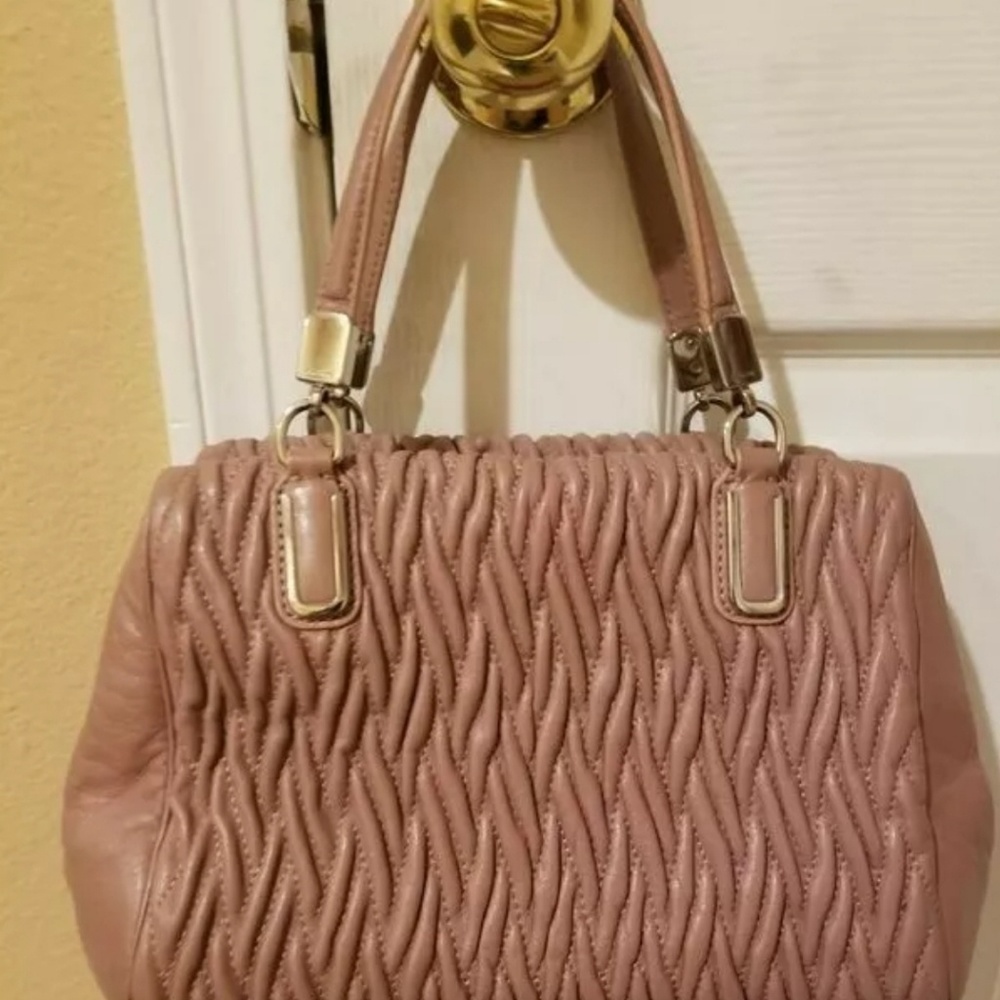 Coach Texture Leather Satchel